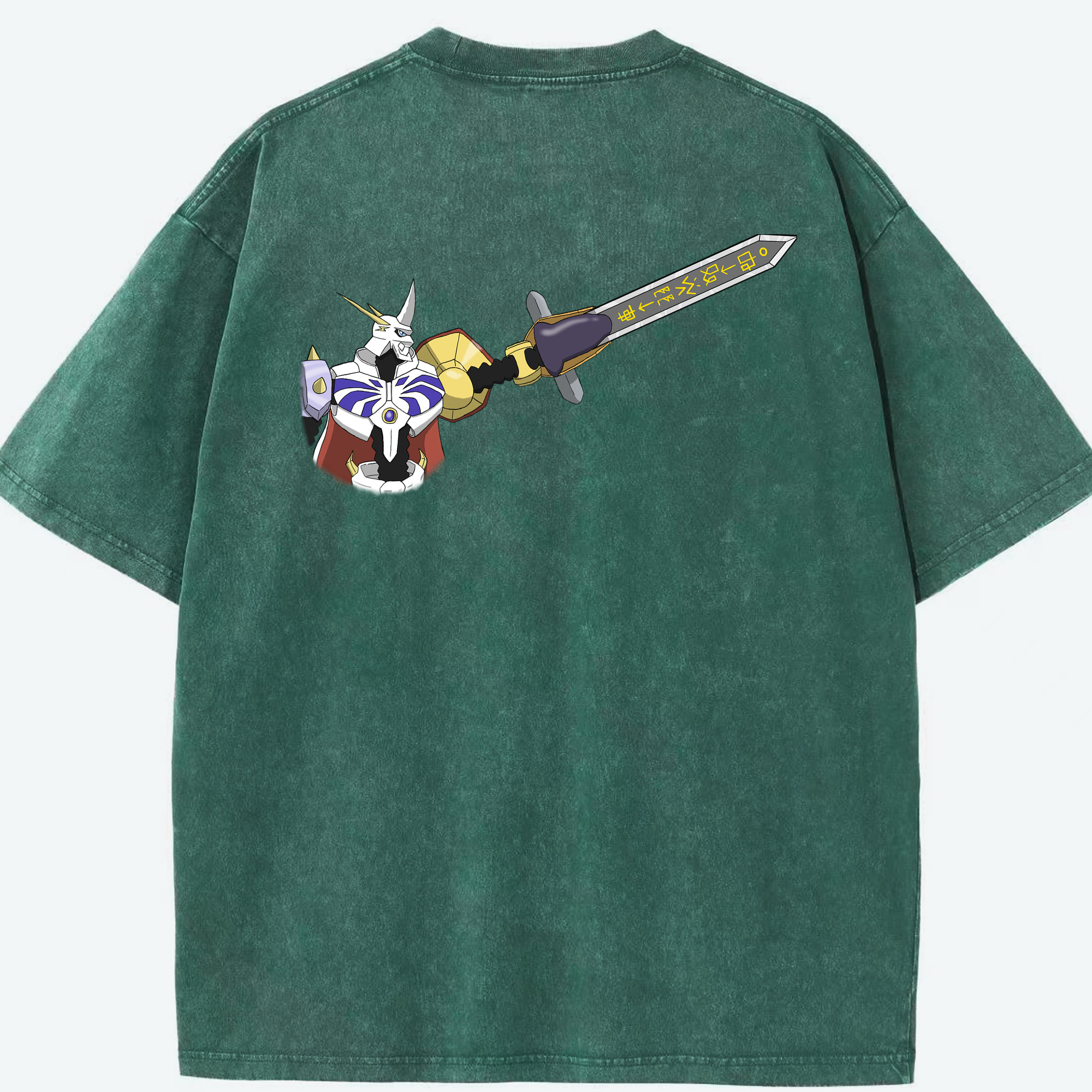 （画像用） Digimon デジタルモンスター/デジモン 綿100% ヴィンテージ風 半袖Tシャツ（背面プリント）